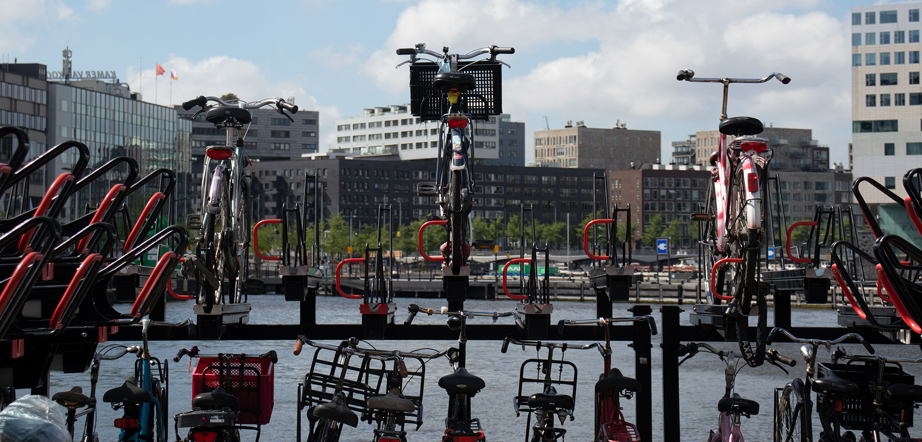 A rack of bicycles